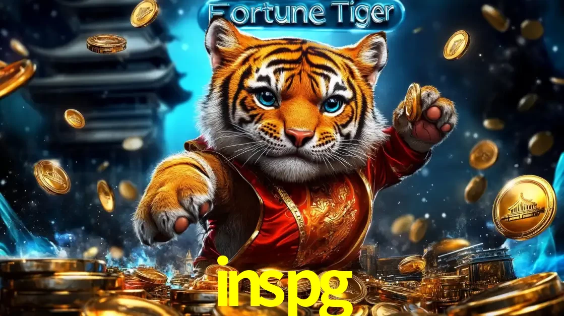Imagem promocional do jogo de slot Fortune Tiger, com um tigre majestoso em traje tradicional cercado por uma fortuna em moedas de ouro, disponível agora no cassino inspg.